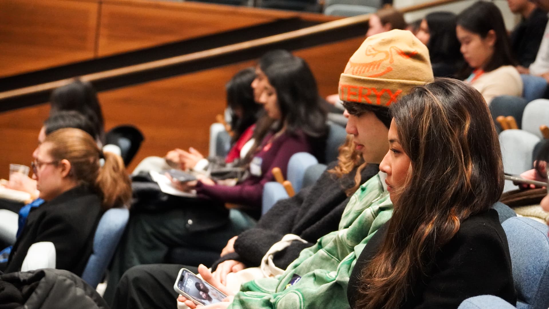 Students listening together at a previous KCL Tech event